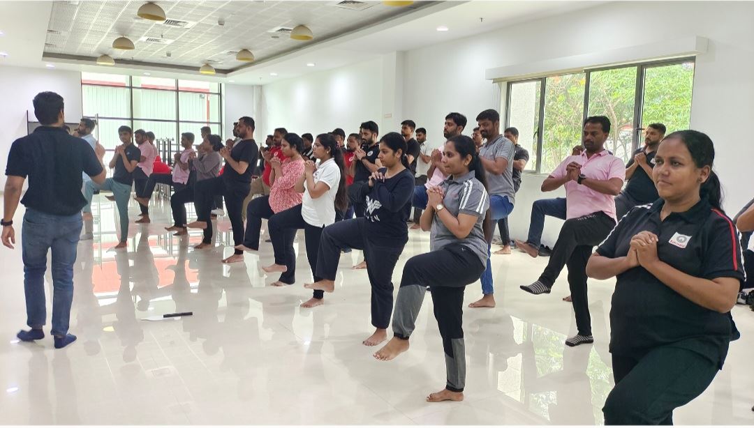 A Take Charge movement session with a full workplace team